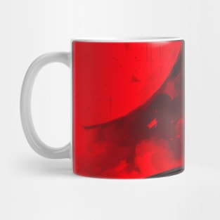 Girl Knight Red And Black Background Mug
